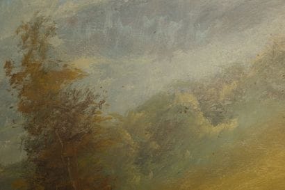 GODCHAUX (Late 19th century). Mountain Stream
Oil...