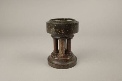 Portable marble baptismal font, with the...