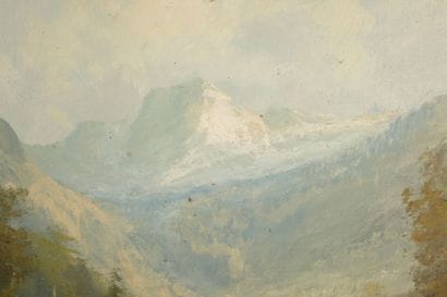 GODCHAUX (Late 19th century). Mountain Stream
Oil...