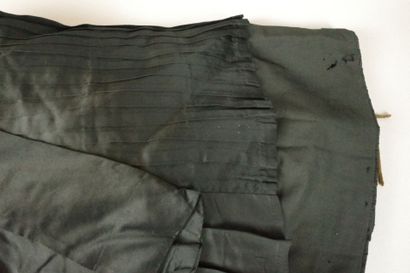 Flared dress, circa 1880–1885. Black silk...