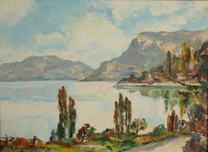 Nancie POIGNANT (1911–2000). Lake [du Bourget]...
