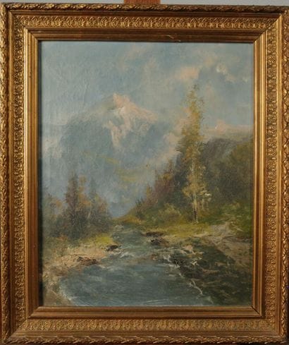 G. BERNARD (20th century). The Matterhorn
Oil...