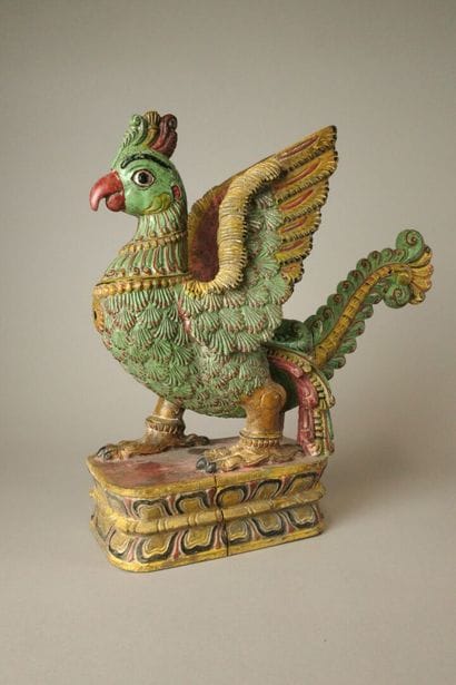 INDONESIA. Polychrome wooden Hamsa bird
Height...
