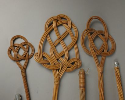 Set of 6 wicker carpet beaters.
Length of...