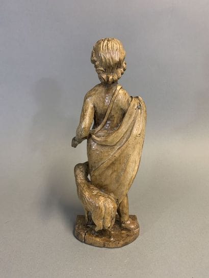 Saint John the Baptist. Statuette in natural...