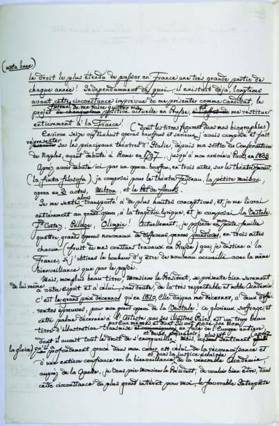 Gaspare SPONTINI (1774-1851) compositeur
L.A.S....