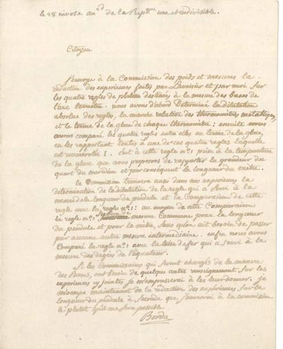 Jean-Charles de BORDA (1733-1799) marin,...