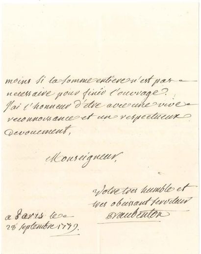 Louis DAUBENTON (1716-1800) naturaliste,...