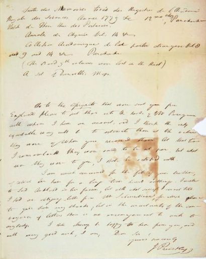 Joseph PRIESTLEY (1733-1804) théologien,...