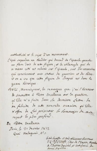 Ennio-Quirino VISCONTI (1751-1818) archéologue...