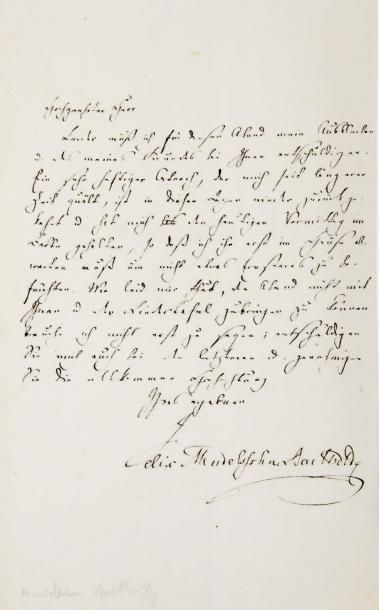 Félix MENDELSSOHN-BARTHOLDY (1809-1847) compositeur...
