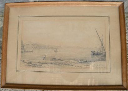 Isidore DAGNAN (1794-1873)
La plage du château...