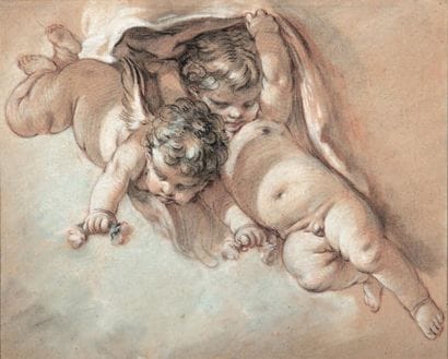 Francois Boucher (1703-1770)
Deux putti Trois...