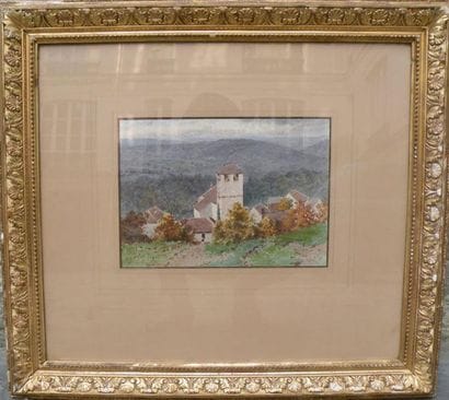 Eugène CICERI (1813-1890)
Vue de village...