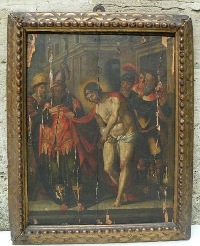 École ITALIENNE vers 1620
Ecce Homo Panneau...