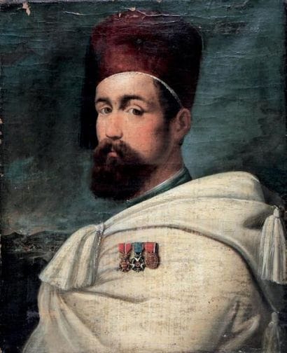 École FRANCAISE vers 1860, entourage de Philipoteau
Portrait...
