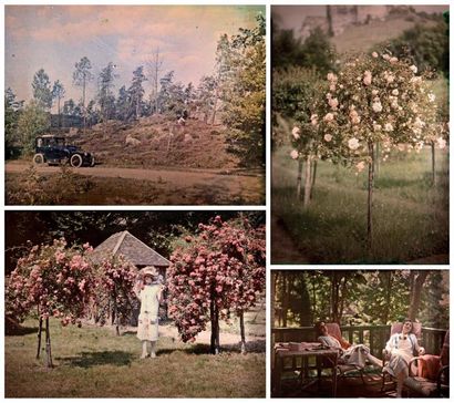 AUTOCHROMES LUMIÈRE Roseraie et chalet de...