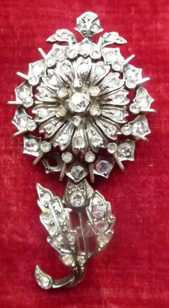 Broche en alliage d'or 14 ct (585/000) et...