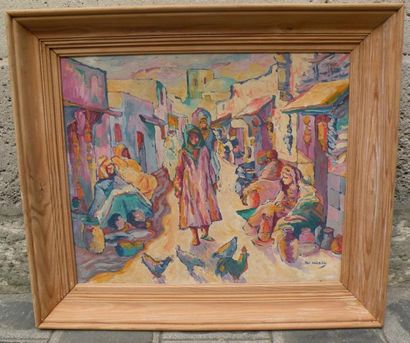 Pat WILSON (1868-1928)
Souk Huile sur carton....