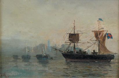EW ou KW (XIXe-XXe siècle)
Marine, 1840 Huile...