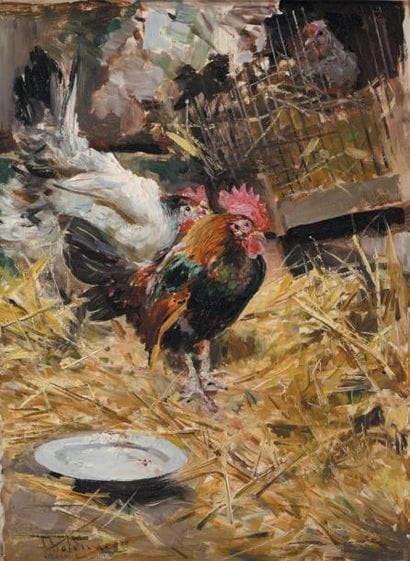Giovanni BOLDINI (1842-1931)
Coq et poules...