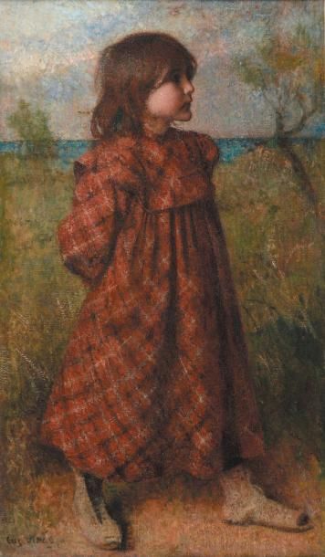 Eugène VIDAL (1850-1908)
Petite fille devant...