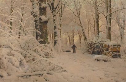 Peter Mork MONSTED (1859-1941)
Sous-bois...