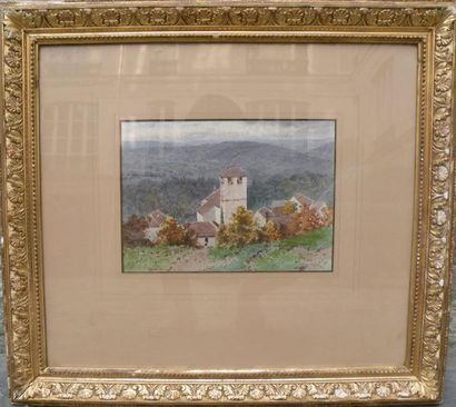 Eugène CICERI (1813-1890)
Vue de village...