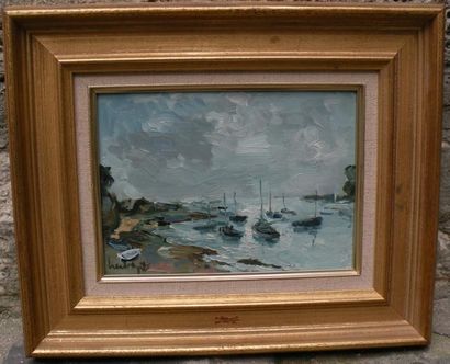 Fernand HERBO (1905-1995)
Bateaux au mouillage...