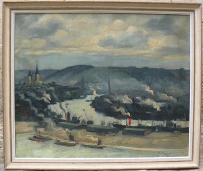 Pierre LE TRIVIDIC (1898-1960)
Vue de Rouen,...