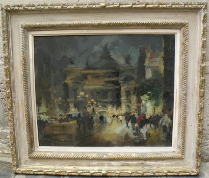 Isam... Faler Vue de Paris, Opéra Huile sur...