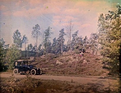 AUTOCHROMES LUMIÈRE Roseraie et chalet de...