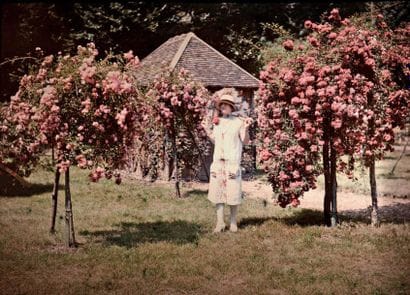 AUTOCHROMES LUMIÈRE Roseraie et chalet de...
