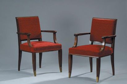 Jean PASCAUD (1903-1996)
Paire de fauteuils...