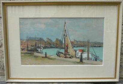 THEVRARD (XXe siècle)
Vue d'un port, 1958...