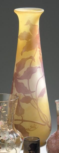 Émile GALLÉ (1846-1904)
Vase piriforme allongé...