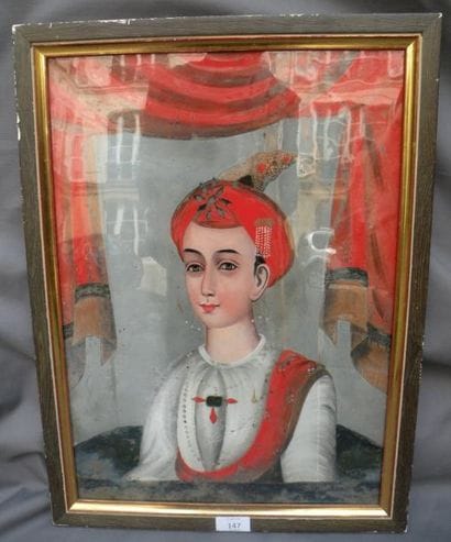 École INDIENNE du XIXe siècle
Portrait d'homme...