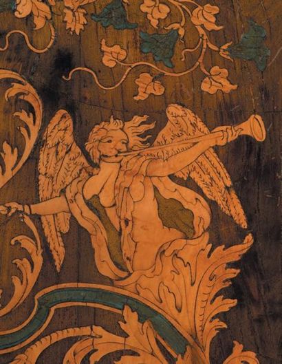 Armoire en marqueterie par Thomas Hache Ouvrant...