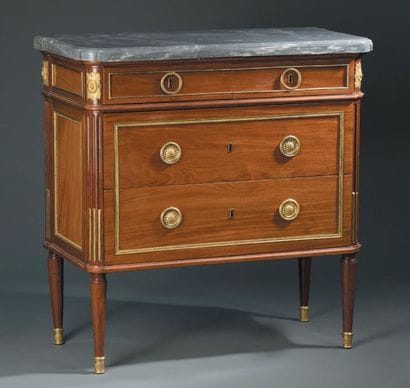 Commode estampillée J. F. Leleu En acajou...