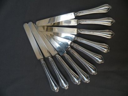 PUIFORCAT
Suite de dix couteaux en argent,...