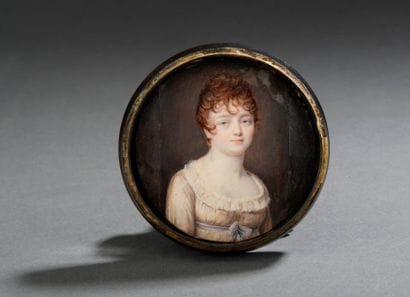 Portrait de femme en buste Miniature sur...