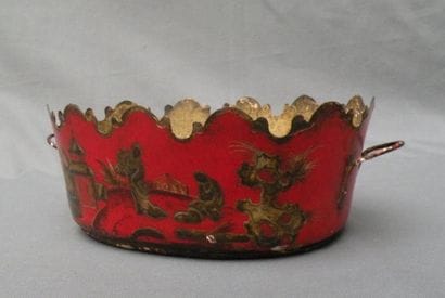 Rafraîchissoir à verres en tôle d'époque...