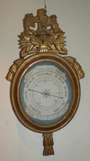 Baromètre thermomètre d'époque Louis XVI...