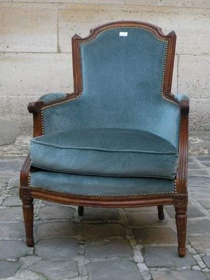 Bergère à dossier cabriolet d'époque Louis...
