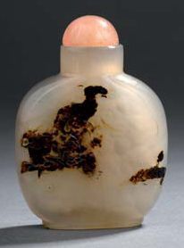 Tabatière en agate shadow Chine, XIXe siècle...