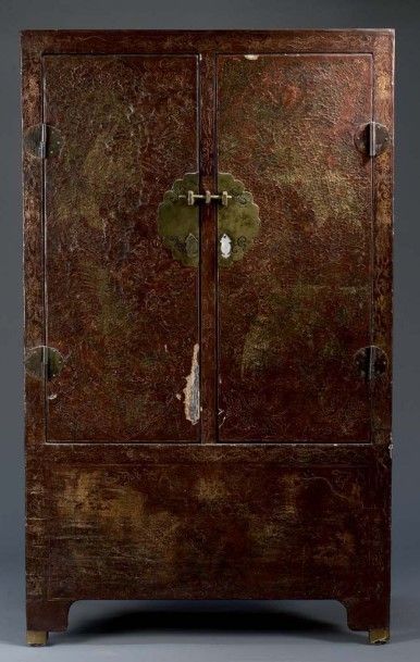 Grande armoire en bois laqué Chine, dynastie...