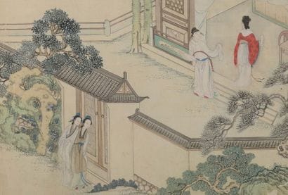 Quatre petites peintures Chine, XIXe et XXe...