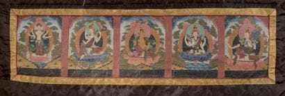 Petit thangka Tibet, XIXe siècle Composé...