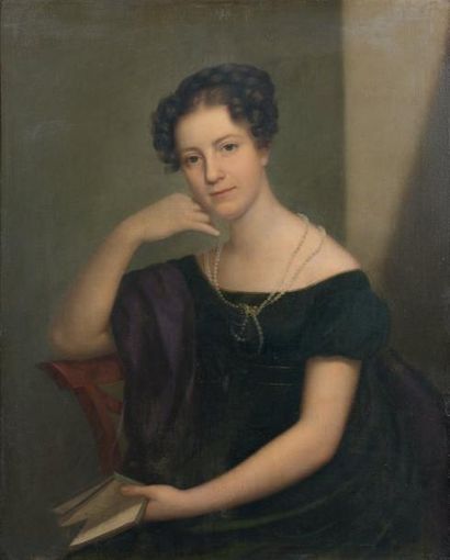 École AUTRICHIENNE, vers 1820
Jeune femme...