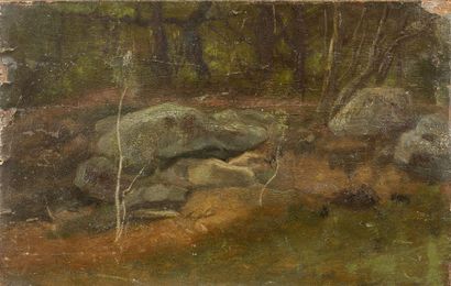 AUGUSTE ANASTASI (1820-1889)
Rochers à Fontainebleau...
